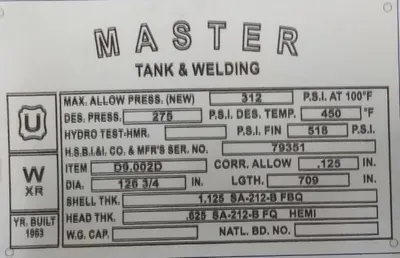 LNG/LPG Storage Tanks (Vessels) 250++PSI Available - Image 2